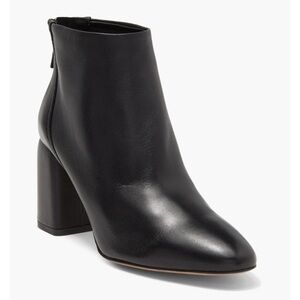 NEW Black Suede Studio Bria Heel Boot Black Leather Size